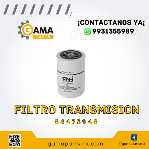 FILTRO TRANSMISION 84475948 CNH