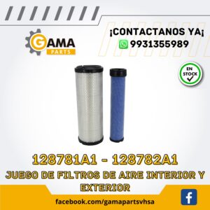 FILTRO DE AIRE INTERIOR Y EXTERIOR 128781A1 128782A1 CASE