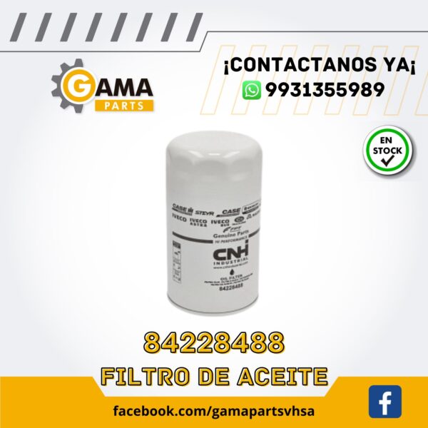 FILTRO DE ACEITE DE MOTOR 84228488 CNH