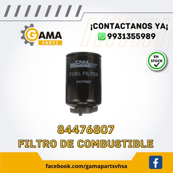 FILTRO DE COMBUSTIBLE 84476807 CNH PARA MAQUINARIAS CASE