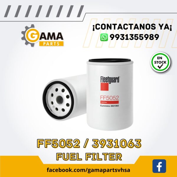 FILTRO DE COMBUSTIBLE FF5052 PARA MAQUINARIA CUMMINS