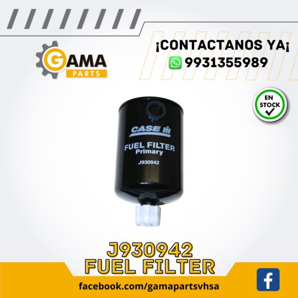 FILTRO DE COMBUSTIBLE PRIMARIO J930942 PARA MAQUINARIA CASE