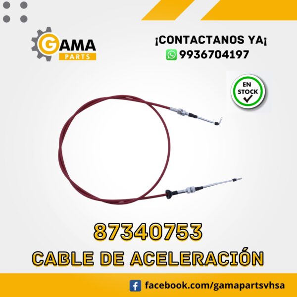 87340753 - CHICOTE DE ACELERACION PARA CASE