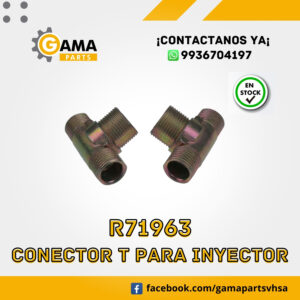 R71963 - CONECTOR EN T PARA INYECTOR JOHN DEERE 310J