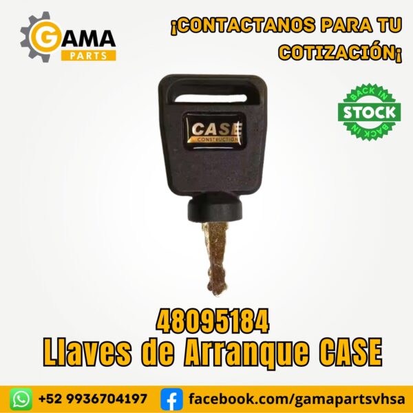 Llaves de Arranque 48095184 para maquinaria pesada CASE