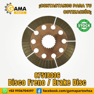 Disco de Freno 87518036 para maquinaria pesada CASE