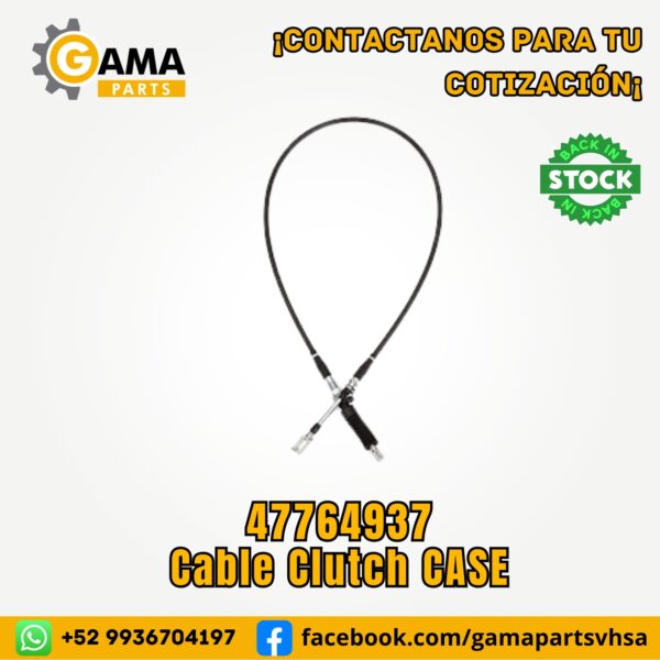 Cable de Clutch Pedal 47764937 para Maquinaria Pesada CASE