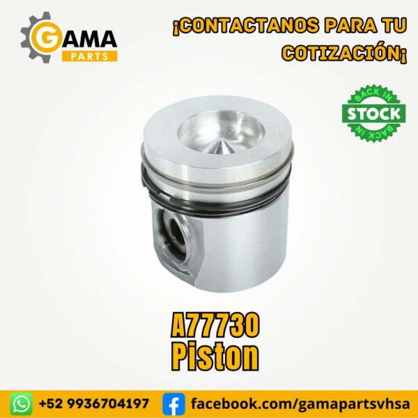 Piston A77730 para Maquinaria Pesada CASE