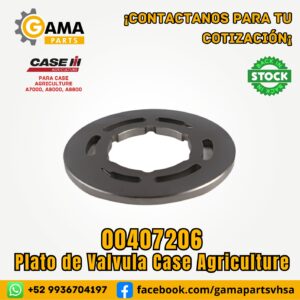 Plato de Valvula 00407206 para Maquinaria Pesada Case Agriculture