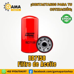 Filtro de Aceite BD7158 para Maquinaria Pesada Caterpillar
